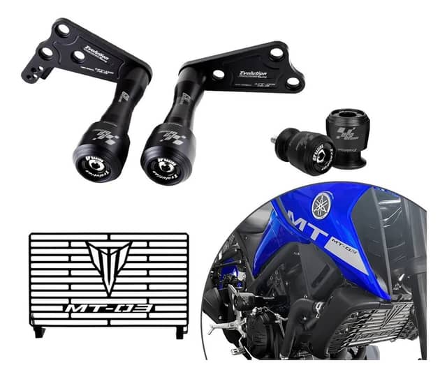 Kit Slider Motor Protetor Radiador Gp Mt03 Mt 03 2015 A 2024